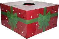 🎄 the original christmas tree box - red present design - 20x20x11 christmas tree stand cover: protect and decorate your tree perfectly! логотип