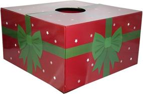 img 3 attached to 🎄 The Original Christmas Tree Box - Red Present Design - 20x20x11 Christmas Tree Stand Cover: Protect and Decorate Your Tree Perfectly!