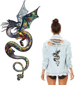 img 3 attached to 🐉 Transform Your Wardrobe with ARTEM Colored Dragon Iron On Decals - High-Quality Heat Transfer Vinyl DIY T-Shirt Jacket Appliques