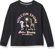 volcom girls stoke sleece medium girls' clothing in tops, tees & blouses logo