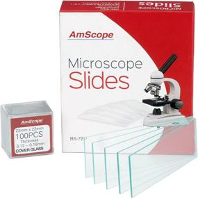 img 4 attached to AmScope BS-72P-100S-22: 72 Pre-Cleaned Blank Microscope Slides & 100 Square Coverslips 22x22mm