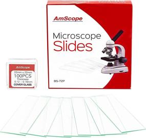 img 2 attached to AmScope BS-72P-100S-22: 72 Pre-Cleaned Blank Microscope Slides & 100 Square Coverslips 22x22mm
