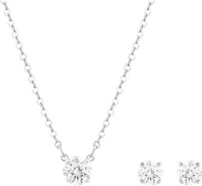 img 4 attached to Sophisticated SWAROVSKI Crystal Jewelry Set Collections: Perfect Necklace and Earrings Sets for the Holiday Season