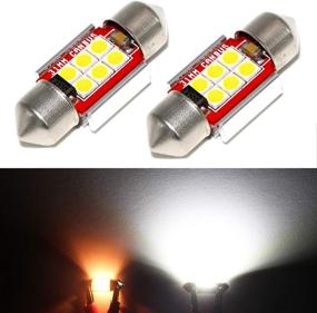 img 4 attached to Phinlion 500 Lumens 3030 6-SMD LED Bulbs - Canbus Error Free - 31mm 💡 Festoon - Car Interior Dome Map Trunk Courtesy License Plate Light - 6000K Xenon White