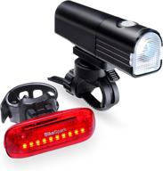 🚲 bikespark usb rechargeable combo set: f3 800lm front light + g3 35lm rear light, motion-sensing, auto on/off, ipx5 + strap mounting logo