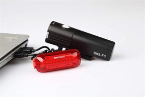 img 2 attached to 🚲 BikeSpark USB Rechargeable Combo Set: F3 800lm Front Light + G3 35lm Rear Light, Motion-Sensing, Auto On/Off, IPX5 + Strap Mounting