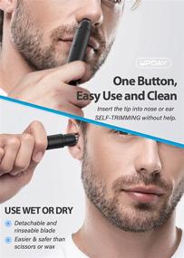 img 2 attached to UPDAY Rechargeable Nose Trimmer for Men - Fastest 13000 RPM, USB Type-C Port, Easy Cleaning, Extra Blade, Metal Build