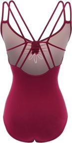 img 3 attached to 💃 Cotton Spaghetti Straps Ballet Leotard for Women - Daydance Camisole Dance Leotards: Size Up for Perfect Fit!