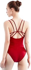 img 4 attached to 💃 Cotton Spaghetti Straps Ballet Leotard for Women - Daydance Camisole Dance Leotards: Size Up for Perfect Fit!