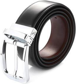 img 4 attached to 👞 Gelante Reversible Leather Belt: Sleek 30 2048 Khaki S Men's Accessories for Effortless Style