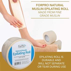 img 2 attached to 🌿 Professional Grade Natural Muslin Epilating Roll for Hair Removal - Tear Resistant, 3.25" Width x 40 Yards Length