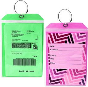 img 4 attached to Golf Luggage Tag - Set Of 2 Bag Tags Set Extra Large 9&#34