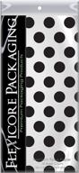 🎁 flexicore packaging black polka dot gift wrap tissue paper - 10 sheets 15x20 inch - ideal for diy crafts, art, wrapping, and decorations logo
