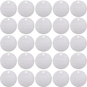 img 4 attached to 🏷️ 100-Piece Stamping Blank Tags: 1 Inch Round Aluminum Tags with Hole - 0.06 Inch Thickness