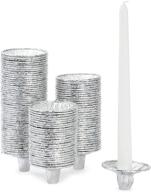 🕯️ 200 pack of 2.76 inch disposable aluminum candle holders for shabbat by ner mitzvah logo