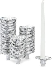 img 4 attached to 🕯️ 200 Pack of 2.76 inch Disposable Aluminum Candle Holders for Shabbat by Ner Mitzvah