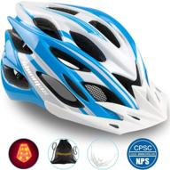 🚴 ultimate protection: specialized bike helmet with detachable visor & led back light - cpsc&cpc certified adjustable mountain and road bike helmet for adults logo