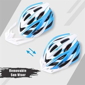 img 2 attached to 🚴 Ultimate Protection: Specialized Bike Helmet with Detachable Visor & LED Back Light - CPSC&CPC Certified Adjustable Mountain and Road Bike Helmet for Adults