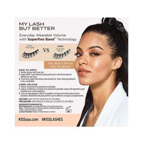 img 2 attached to 👁️ Enhance Your Everyday Look with KISS MLBB My Lash But Better False Eyelashes - Natural Volume, Easy Application, Reusable & Cruelty-Free, Contact Lens Friendly – Style So Real, 1 Pair