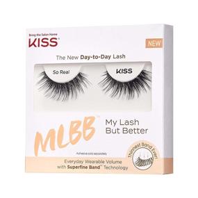 img 3 attached to 👁️ Enhance Your Everyday Look with KISS MLBB My Lash But Better False Eyelashes - Natural Volume, Easy Application, Reusable & Cruelty-Free, Contact Lens Friendly – Style So Real, 1 Pair