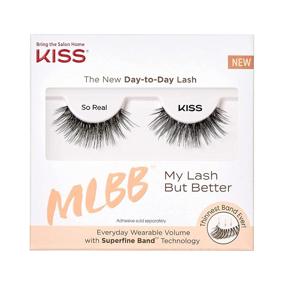 img 4 attached to 👁️ Enhance Your Everyday Look with KISS MLBB My Lash But Better False Eyelashes - Natural Volume, Easy Application, Reusable & Cruelty-Free, Contact Lens Friendly – Style So Real, 1 Pair