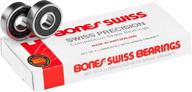 🔥 top-notch performance: bones swiss skateboard bearings 8 pack for ultimate precision and speed логотип