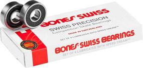 img 1 attached to 🔥 Top-notch Performance: Bones Swiss Skateboard Bearings 8 Pack for Ultimate Precision and Speed