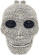 🎃 halloween skull clutch for women: novelty evening bags for parties, cocktails, crystal purses, and handbags logo