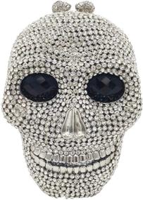img 4 attached to 🎃 Halloween Skull Clutch for Women: Novelty Evening Bags for Parties, Cocktails, Crystal Purses, and Handbags