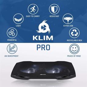 img 1 attached to 💻 KLIM Pro - The Ultimate Laptop Cooling Pad for Professionals: Lightweight, Compact, and Durable + Enhanced Cooling with Fan Technology + Extra USB Port - 2021 Black Edition