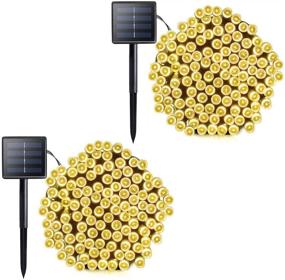 img 4 attached to 🎄 VMANOO 72Ft Solar Outdoor String Christmas Lights - 200 LED 8 Modes for Patio Lighting, Yard, Gazebo, Party, Wedding Tents, Porch Decorations - Xmas Garden Backyard Tree, Indoor Balcony Stylish Lights