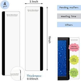 img 3 attached to 📝 Enhance Efficiency with Top Mount Computer Monitor Message Boards - Sticky Note Holders & Memo Panels (4 Pieces)