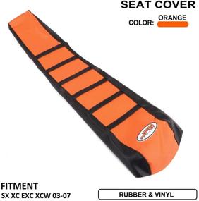 img 3 attached to 🧡 AnXin Gripper Soft Motorcycle Seat Cover Skin for 65 SX, 85 SX, 125 EXC, 125 SX, 200 EXC, 200 SX, 250 EXC, 250 SX (2003), 300 EXC, 400 EXC, 450 EXC, 450 SX, 525 EXC (2005), 525 SX, MXC - Orange