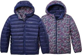 img 4 attached to Ultimate Eddie Bauer Reversible Jacket for Boys and Girls - Down, Waterproof, with Hood