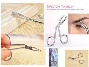 img 1 attached to Joyfree Eyebrow Grooming Scissors Tweezers