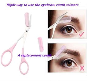 img 2 attached to Joyfree Eyebrow Grooming Scissors Tweezers