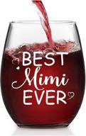 🍷 best mimi ever stemless wine glass 15 oz - perfect gift for grandma, grandmother, grandma to be, mimi, nana, gigi - ideal for christmas, birthday, mother’s day, retirement - unique and memorable grandma gift логотип