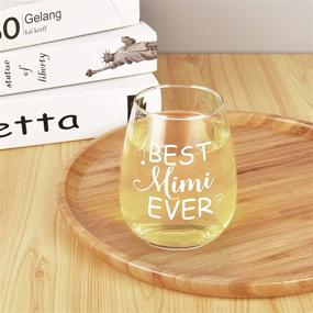 img 3 attached to 🍷 Best Mimi Ever Stemless Wine Glass 15 Oz - Perfect Gift for Grandma, Grandmother, Grandma To Be, Mimi, Nana, Gigi - Ideal for Christmas, Birthday, Mother’s Day, Retirement - Unique and Memorable Grandma Gift