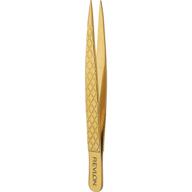 💫 revlon gold series titanium point tweezer with advanced coating for precise hair removal logo