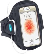 📱 tune belt armband for iphone se (1st gen 2016) and iphone 5s/5/5c/4s/4 with otterbox defender/commuter - sweat-resistant armband for running & working out logo