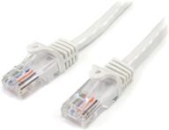 🔌 startech.com 3 ft. (0.9 m) cat5e ethernet cable - power over ethernet - snagless - white - ethernet network cable: reviews and pricing logo