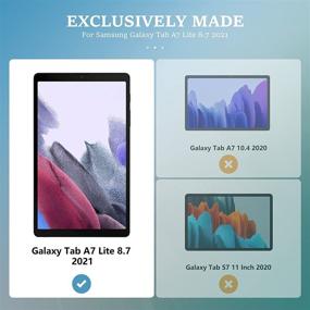 img 3 attached to 📱 Dadanism Фиолетовый мраморный чехол для Samsung Galaxy Tab A7 Lite 8.7 дюйма 2021 года, легкий чехол с многорежимным просмотром и карманом, защитный чехол для Samsung Galaxy Tab A7 Lite (SM-T220/T225/T227)