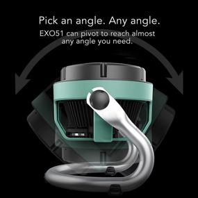 img 2 attached to 🌀 Vornado EXO51 Heavy-Duty Air Circulator Shop Fan - IP54 Rated Dustproof/Water-Resistant Motor - Green (CR1-0389-17)
