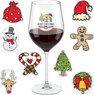 christmas wine glass drink markers logo