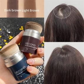 img 2 attached to 💇 GECOMO Hairline Powder: Instantly Cover Gray Hair Roots & Add Volume with Hair Root Dye - Thin Hair Powder for Effective Hair Touch-Up (8g)