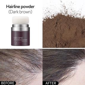 img 1 attached to 💇 GECOMO Hairline Powder: Instantly Cover Gray Hair Roots & Add Volume with Hair Root Dye - Thin Hair Powder for Effective Hair Touch-Up (8g)