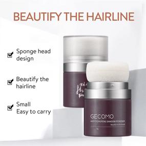 img 3 attached to 💇 GECOMO Hairline Powder: Instantly Cover Gray Hair Roots & Add Volume with Hair Root Dye - Thin Hair Powder for Effective Hair Touch-Up (8g)