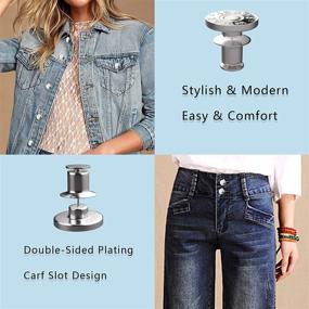 img 3 attached to 👖 Jean Button Pins for Better Fit, Ecumia 8PCS Jean Button Replacement Rivets, Instant Buttons for Jeans - Improve Jeans Fit (9XCD, Pack of 8)