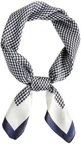 img 4 attached to GERINLY Simple Houndstooth Print Neckerchief