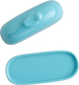 img 1 attached to MyGift Turquoise Ceramic Butter Dish - Stylish and Decorative Kitchen Accessory